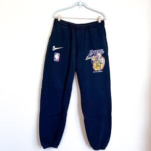 Warren Lotas LA Lakers City of Angels Mens Sweatpants Size XL Black Thick Cotton